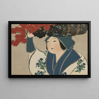 Kamisaka Sekka - Kindling Salesgirl Kurokiuri.webp