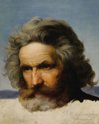 Karl Friedrich Lessing - Study of a Bearded Man.webp
