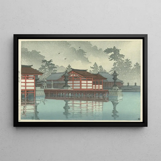 Kawase Hasui - Miyajima in de mist.webp