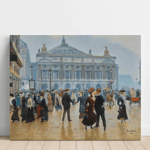 Reproduktion av målningen L’arrivée des Midinettes - Jean Béraud