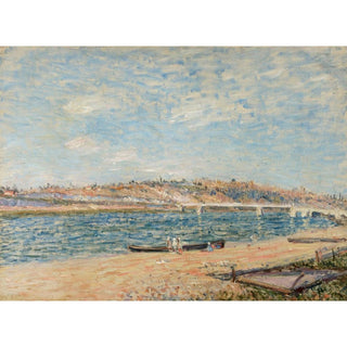La Berge à Saint-Mammès - Alfred Sisley | Reproduction Tableau Décoration murale affiche copie