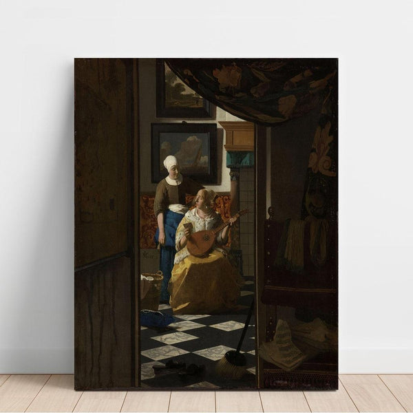 Reproduktion av målningen La Lettre d’amour - Johannes Vermeer