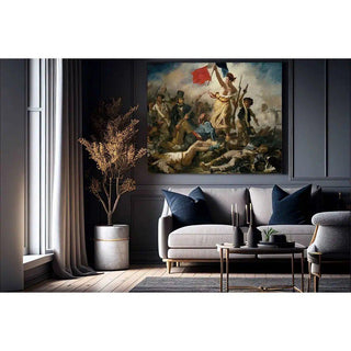 La Liberté Guidant Le Peuple - Eugène Delacroix | Reproduction Tableau Décoration murale affiche copie
