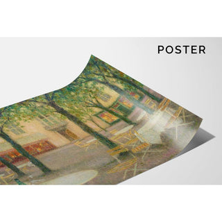 La Place des buveurs d'eau, Aix-les-Bains - Henri Le Sidaner | Reproduction Tableau Décoration murale affiche copie