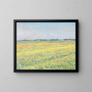 La Plaine de Gennevilliers, Champs Jaunes - Gustave Caillebotte | Reproduction Tableau Décoration murale affiche copie