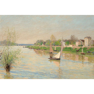 La Seine à Argenteuil- Alfred Sisley | Reproduction Tableau Décoration murale affiche copie