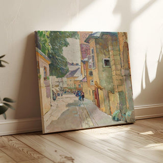 La rue Dr. Seipel à Mödling - Carl Moll | Reproduction Tableau Décoration murale affiche copie