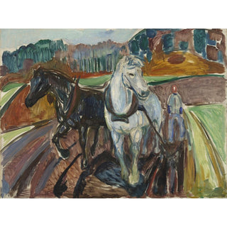 Labourage d'automne - Edvard Munch | Reproduction Tableau Décoration murale affiche copie