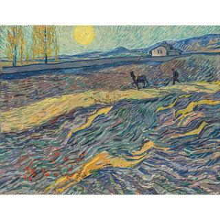 Laboureur dans un champ - Vincent van Gogh | Reproduction Tableau Décoration murale affiche copie