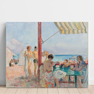 Le Bar sur la Plage - Henri Lebasque | Reproduction Tableau Décoration murale affiche copie