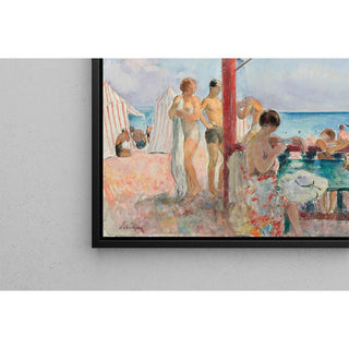 Le Bar sur la Plage - Henri Lebasque | Reproduction Tableau Décoration murale affiche copie