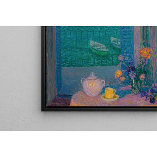 Le Bouquet à la Fenêtre, Villefranche-sur-Mer - Henri Le Sidaner | Reproduction Tableau Décoration murale affiche copie