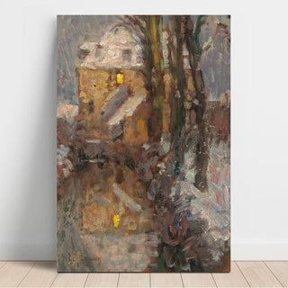 Le Canal, Neige, Gisors - Henri Le Sidaner | Reproduction Tableau Décoration murale affiche copie