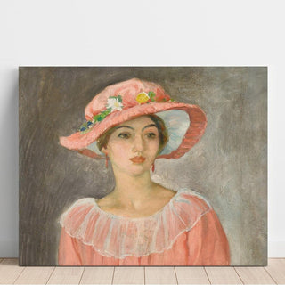 Le Chapeau Rose - Henri Lebasque | Reproduction Tableau Décoration murale affiche copie