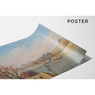 Le Louvre, Matin, Lumière du soleil - Camille Pissarro | Reproduction Tableau Décoration murale affiche copie