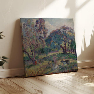 Le Repos sous les arbres - Henri Lebasque | Reproduction Tableau Décoration murale affiche copie