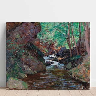 Le cours d'un ruisseau - Alfred Zoff | Reproduction Tableau Décoration murale affiche copie
