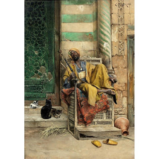 Le fumoir Goza - Ludwig Deutsch | Reproduction Tableau Décoration murale affiche copie