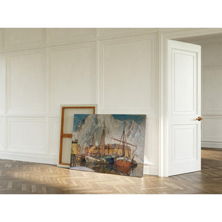 Le port de Svolvær, Lofoten - Anna Boberg | Reproduction Tableau Décoration murale affiche copie