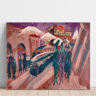 Leipziger Straße with Electric Tram 1914 - Ernst Ludwig Kirchner | Reproduction Tableau Décoration murale affiche copie