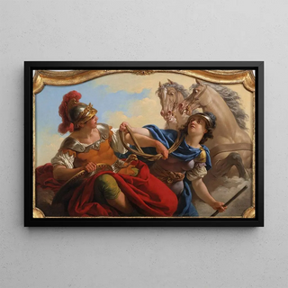 LouisJeanFranois Lagrene - Bellona Presenting the Reins of his Horses to Mars.webp