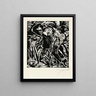 Lovis Corinth - Rckwrts gebeugter weiblicher Akt.webp