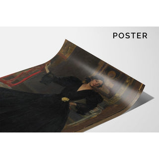 Madame Sorolla Clotilde García del Castillo, 1865-1929 en noir - Joaquín Sorolla | Reproduction Tableau Décoration murale affiche copie