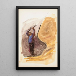 Magnus Enckell - Mies ja tanko luonnos.webp