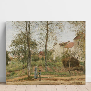 Maisons à Bougival Automne - Camille Pissarro | Reproduction Tableau Décoration murale affiche copie