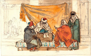 Martinus Rrbye - En tyrkisk notarius opstter en gteskabskontrakt.webp