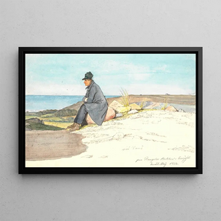 Martinus Rrbye - Siddende mand i Bangsbo bakker Vendsyssel 22 maj 1833.webp