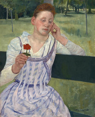 Mary Cassatt - Woman with a Red Zinnia.webp