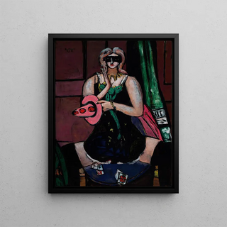 Max Beckmann - Carnival Mask Green Violet and Pink Columbine.webp