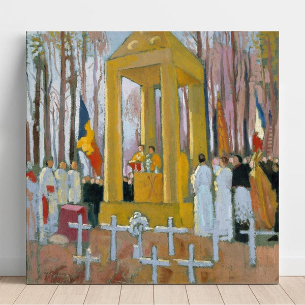 Reproduktion av målningen Messe framför Ernest Psicharis grav - Maurice Denis