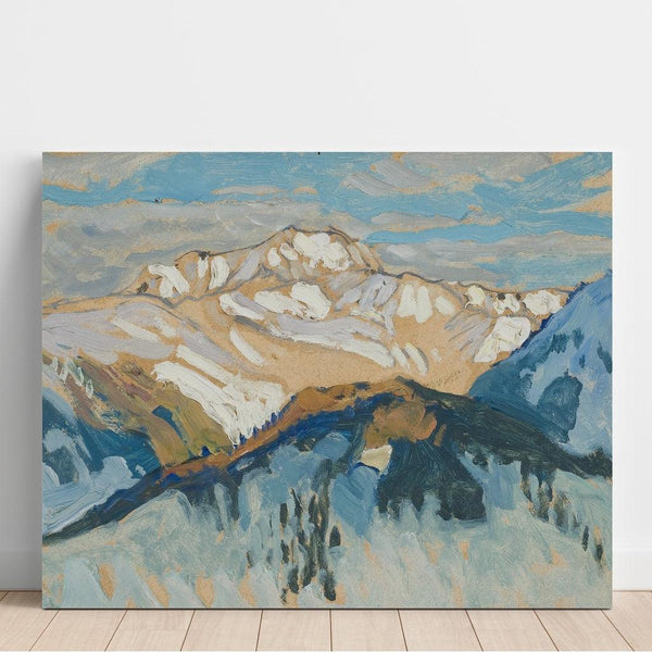 Reproduktion av målningen av bergen, studie av Schweiz - Anna Boberg