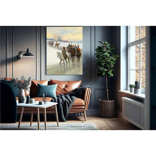 Napoleon dirigeant son armée de Jan Van Chelminski | Reproduction Tableau Décoration murale affiche copie