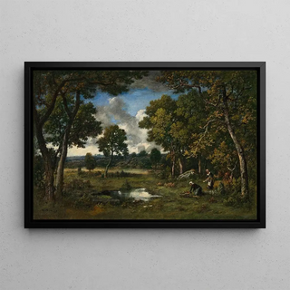 NarcisseVirgile Diaz de La Pea - La bas dapremont deux bcheronnes prs de deux mares.webp