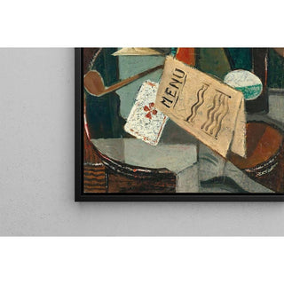 Nature Morte au Menu et au Siphon - Louis Marcoussis | Reproduction Tableau Décoration murale affiche copie