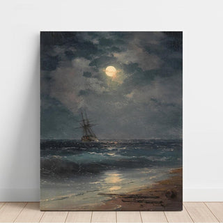 Navire au clair de lune - Ivan Konstantinovich Aivazovsky | Reproduction Tableau Décoration murale affiche copie