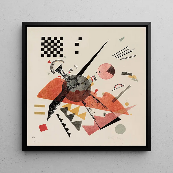 Orange - Wassily Kandinsky — inramlat konstverk på väggen