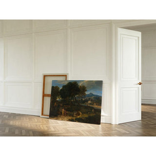 Pastorale avec un jeune pâtre et une femme avec un enfant dans les bras - Jean-François Millet | Reproduction Tableau Décoration murale affiche copie