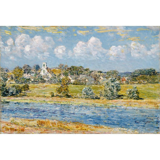 Paysage à Newfields, New Hampshire - Childe Hassam | Reproduction Tableau Décoration murale affiche copie