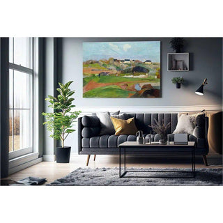 Paysage au Pouldu de Paul Gauguin | Reproduction Tableau Décoration murale affiche copie