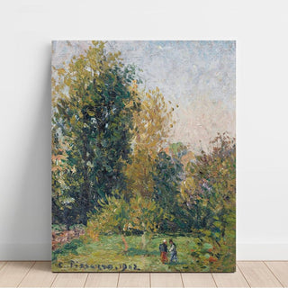 Paysage avec Deux Personnages, Éragny, Automne - Camille Pissarro | Reproduction Tableau Décoration murale affiche copie