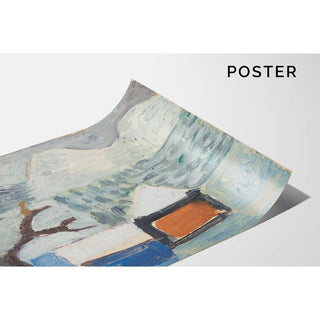 Paysage d'hiver avec maisons - Sasza Blonder | Reproduction Tableau Décoration murale affiche copie