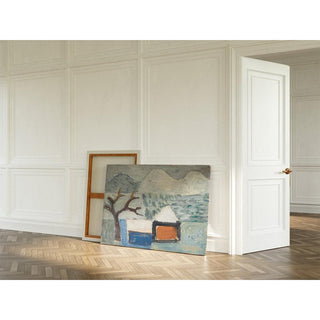 Paysage d'hiver avec maisons - Sasza Blonder | Reproduction Tableau Décoration murale affiche copie