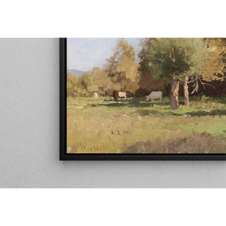 Paysage estival avec vaches - Alfred Zoff | Reproduction Tableau Décoration murale affiche copie