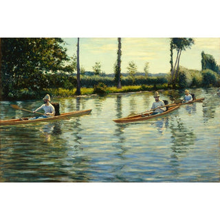 Périssoires sur l'Yerres - Gustave Caillebotte | Reproduction Tableau Décoration murale affiche copie