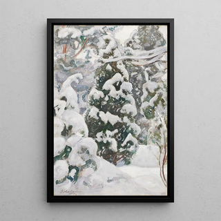 Pekka Halonen - Juniper Tree in Snow.webp
