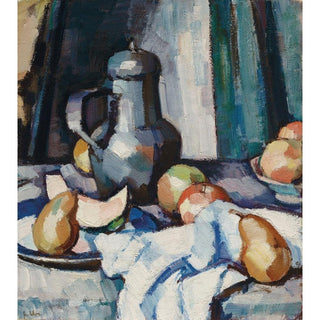 Pommes et pot en étain - Samuel John Peploe | Reproduction Tableau Décoration murale affiche copie